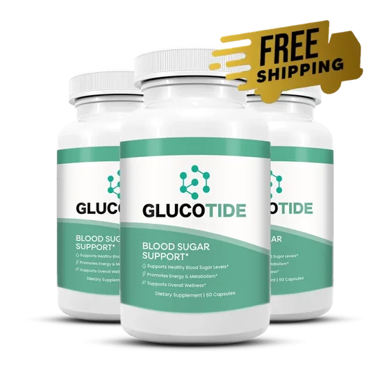 Glucotide blood sugar support capsule bottles